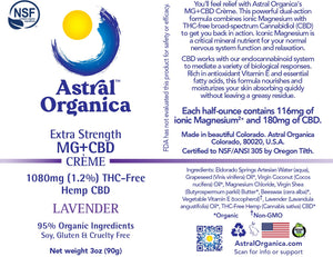 Magnesium + CBD Crème Extra Strength Lavender